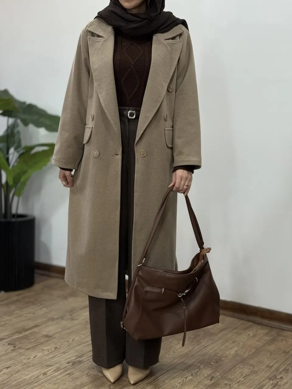 پالتو فوتر بلند آستردار آیسو نهال